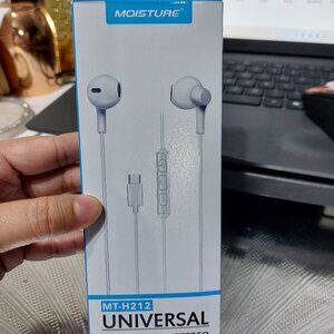 Moisture MT-H212 Universal Earphone Stereo In White